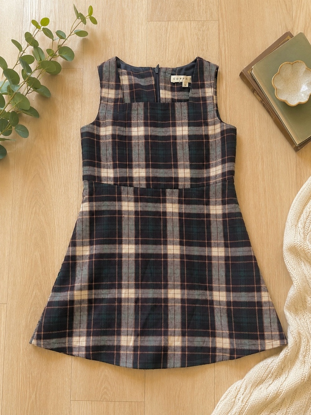 Copper Key Plaid Sleeveless Dress - Dillard's Brand size 4